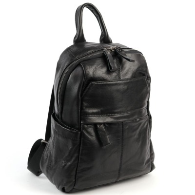 Кожаный рюкзак 8116 Блек
